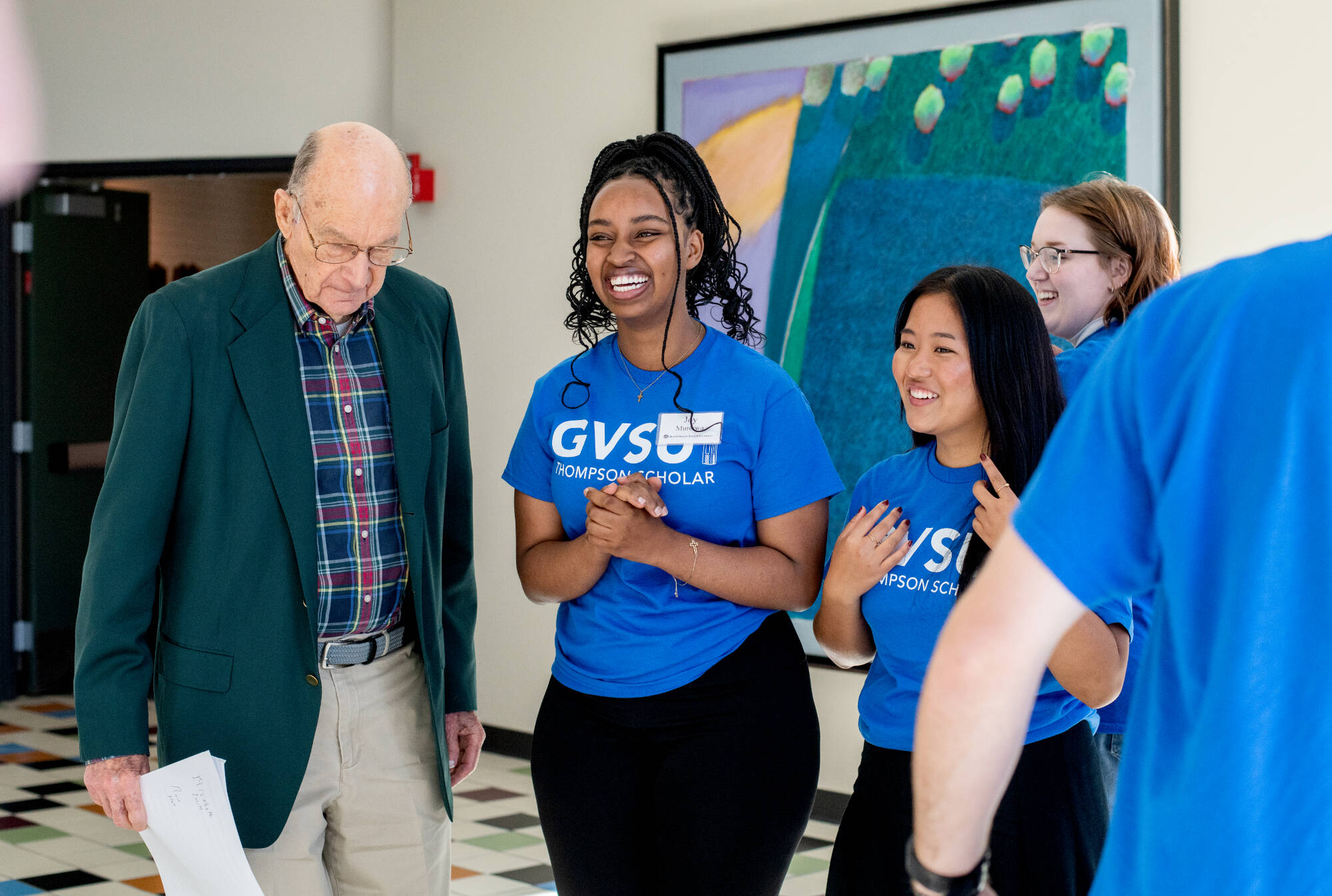 This year, the Thompsons and their foundation have helped May and 1,120 other GVSU students realize their college dreams while helping to decrease their college debt. The Thompson Foundation has donated more than $36 million to Grand Valley, creating t...